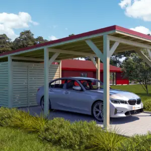 Carport Ralf 26 m² mit Geräteraum